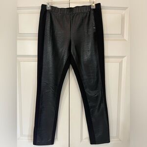 DKNY Faux leather front leggings Size Medium